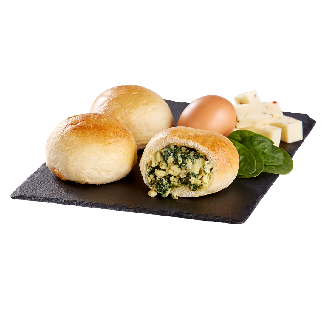 Spinach egg and feta kolache